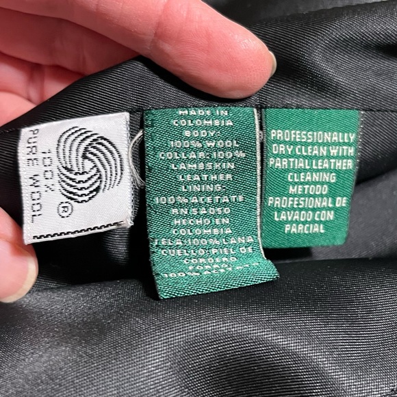 Lauren Ralph Lauren Wm’s Vintage Wool Tweed Leather Collar Long Blazer Jacket - Picture 4 of 15